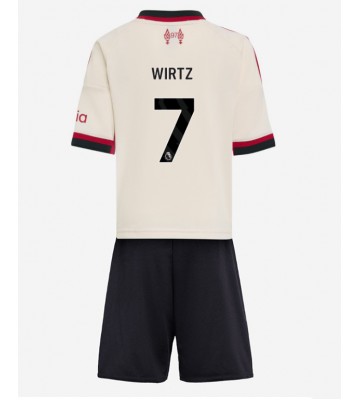 Liverpool Florian Wirtz #7 Udebanetrøje Børn 2025-26 Kortærmet (+ Korte bukser)